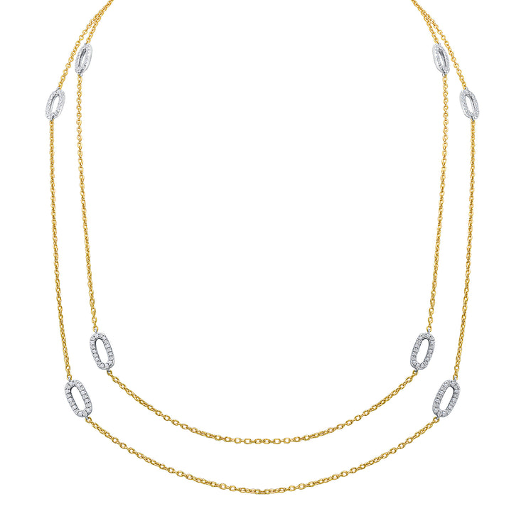 Uneek Cascade Collection Yard Opera Necklace