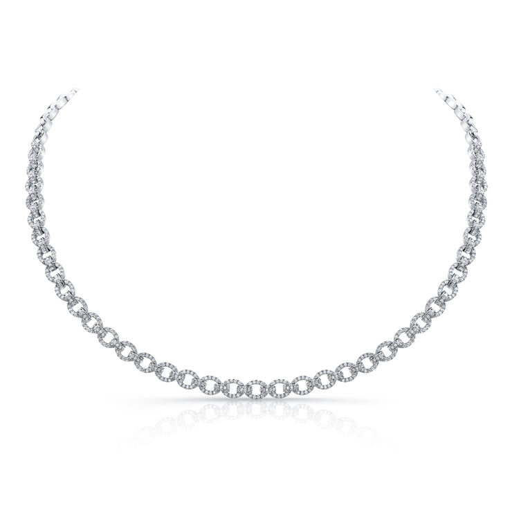 Uneek Diamond Pave Link Necklace