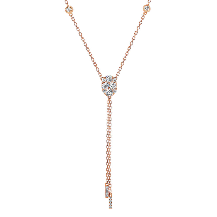 Uneek Cascade Collection Yard Lariat Necklace