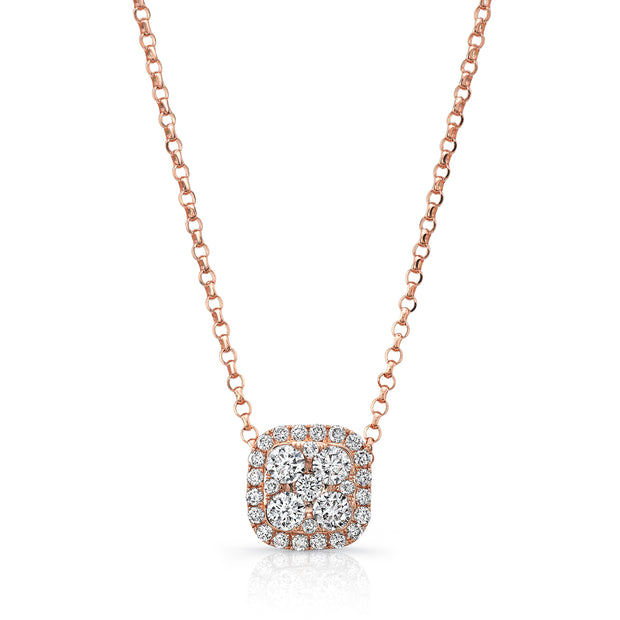 Uneek Halo Drop Necklace