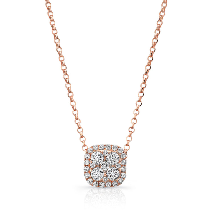 Uneek Halo Drop Necklace