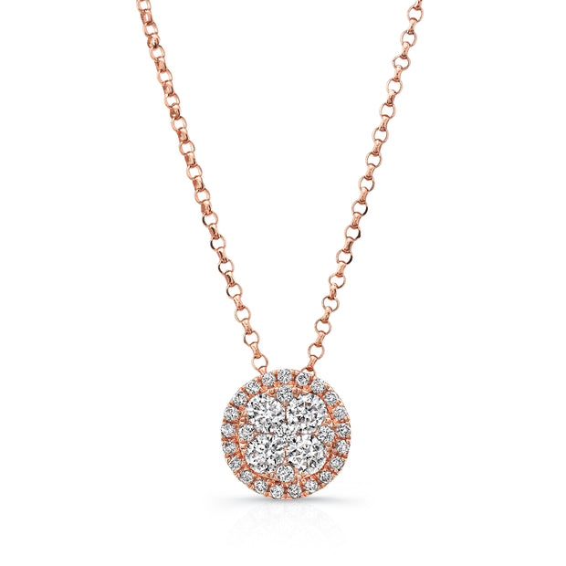 Uneek Halo Drop Necklace