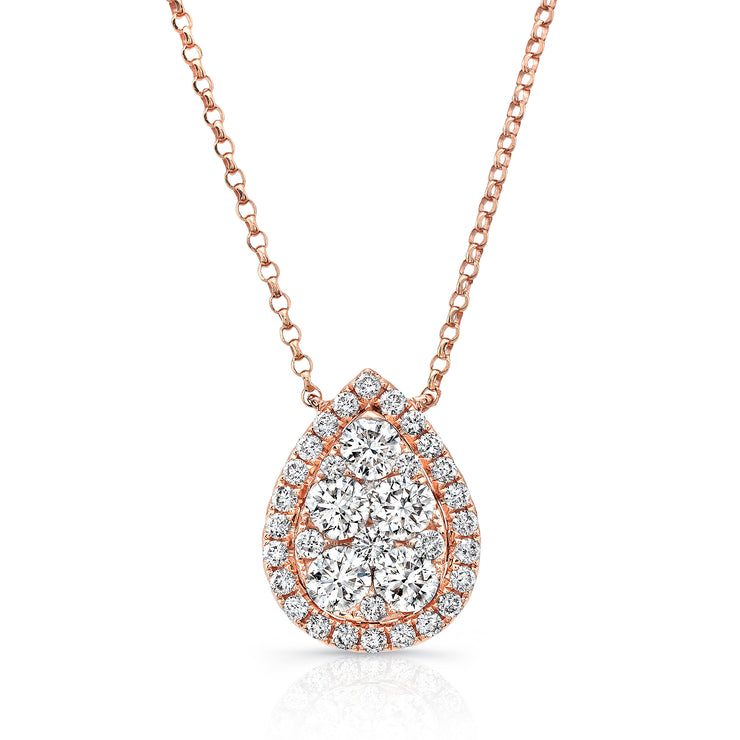 Uneek Halo Drop Necklace