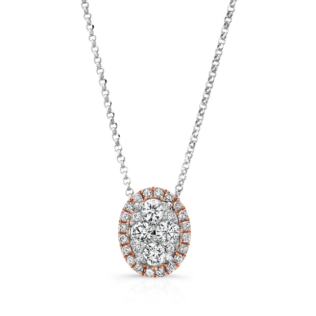 Uneek Halo Drop Necklace