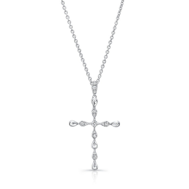 Uneek Petite Cross Pendant with 0.15 Carats of Diamonds