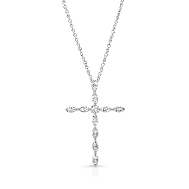 Uneek Skinny Diamond Cross Pendant
