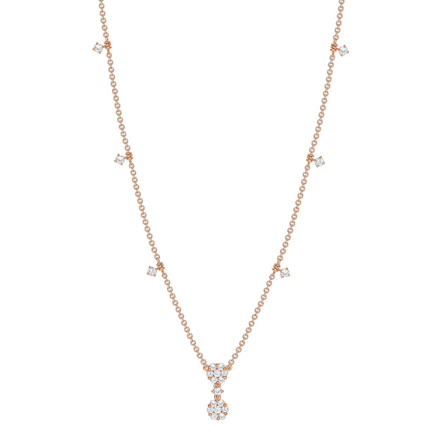 Uneek Cascade Collection Drop Necklace