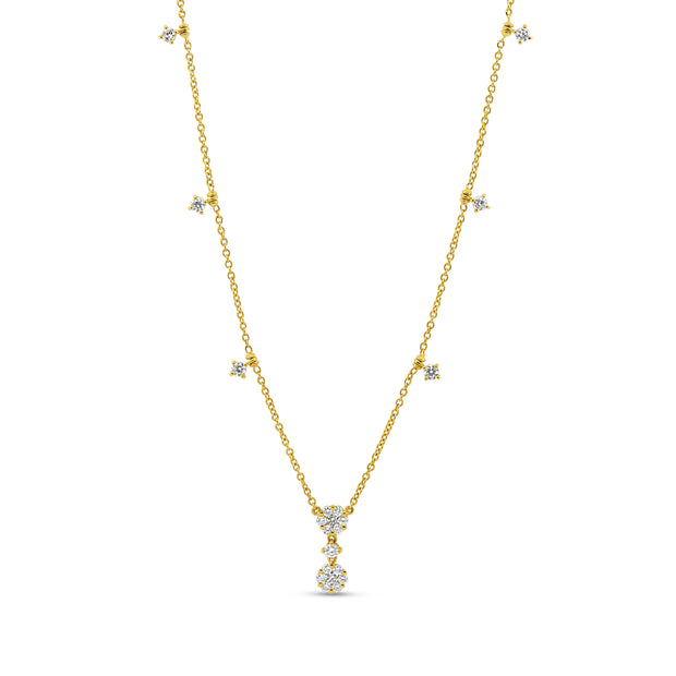 Uneek Cascade Collection Drop Necklace