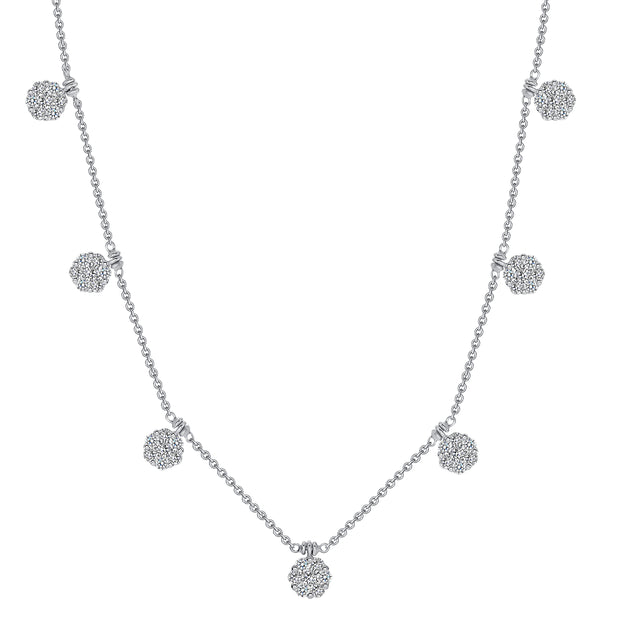 Uneek Cascade Collection Cluster Charm Necklace