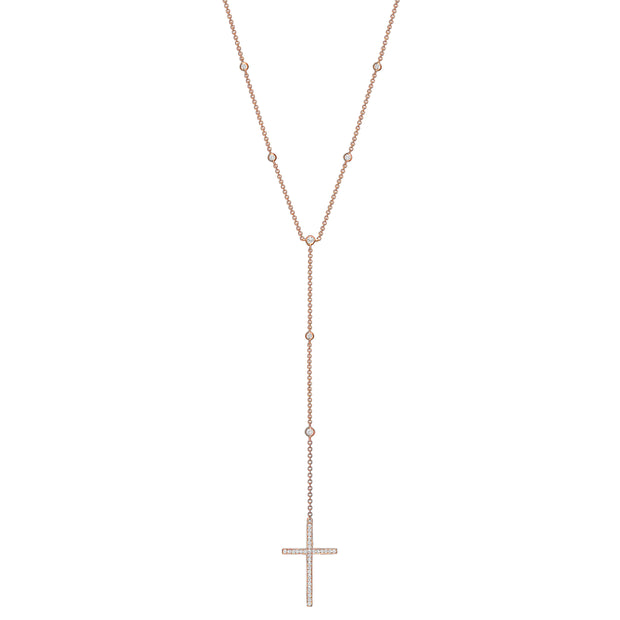 Uneek Cascade Collection Cross Religious Necklace