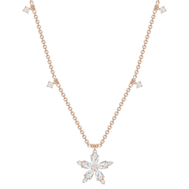 Uneek Cascade Collection Drop Necklace