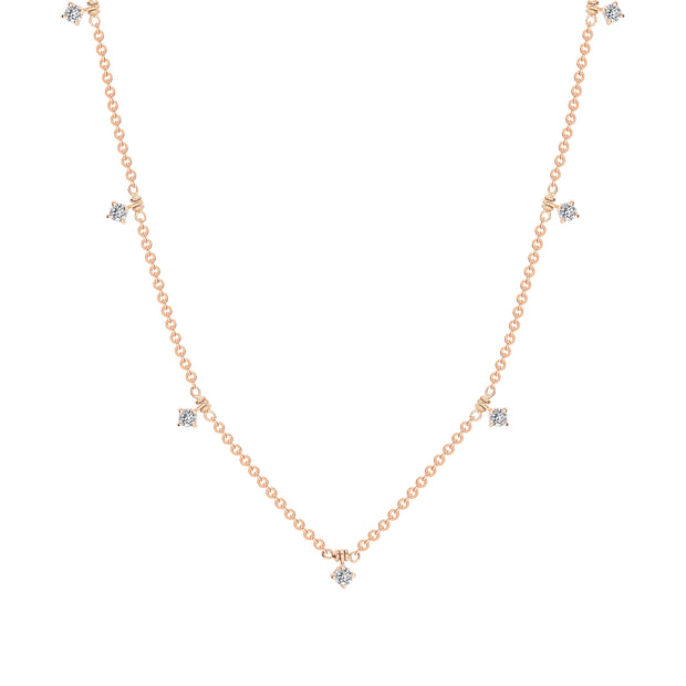 Uneek Cascade Collection Yard Charm Necklace