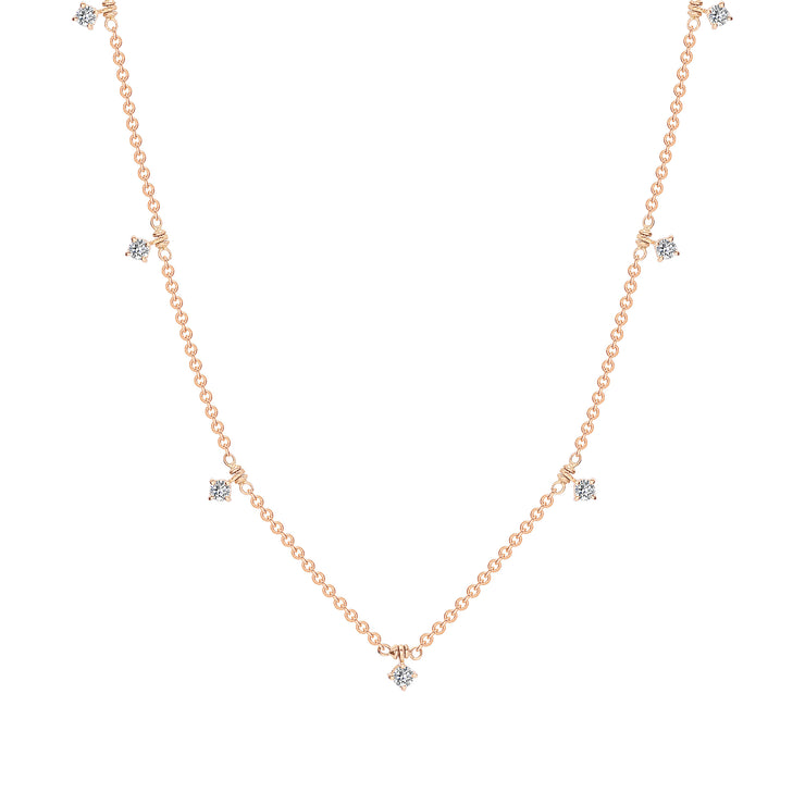 Uneek Cascade Collection Yard Charm Necklace