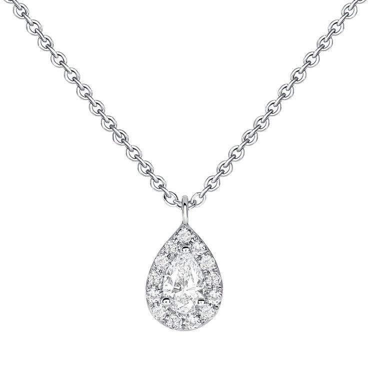 Uneek Cascade Collection Drop Diamond Drop Necklace