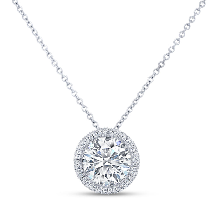 Uneek Signature Collection Halo Round Diamond Fashion Pendant