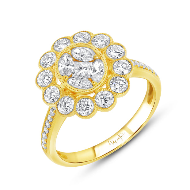 Uneek Petals Collection Engagement Ring