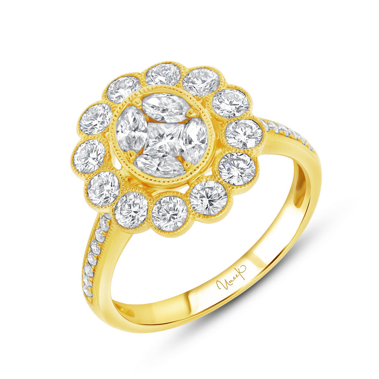 Uneek Petals Collection Engagement Ring