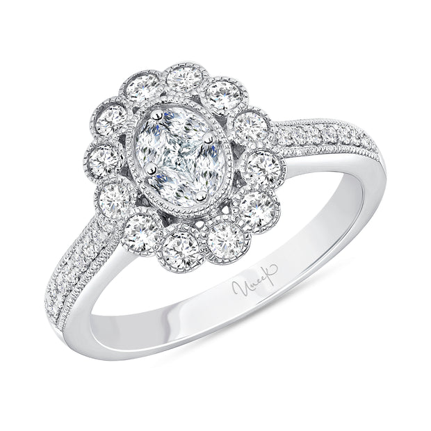 Uneek Petals Collection Halo Fashion Ring