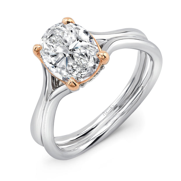 Uneek Silhouette Collection Solitaire Engagement Ring