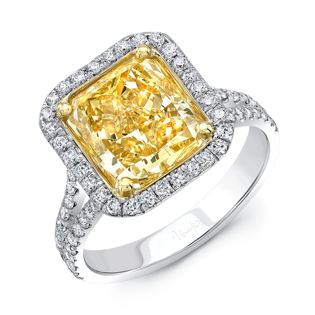 Uneek Natureal Collection Halo Engagement Ring