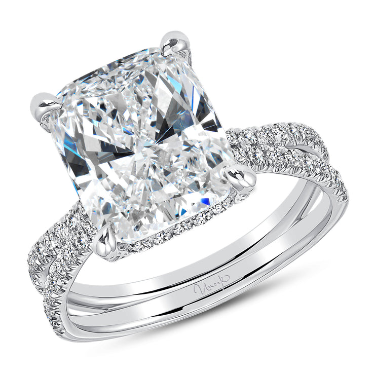 Uneek Silhouette Collection Cushion Engagement Ring