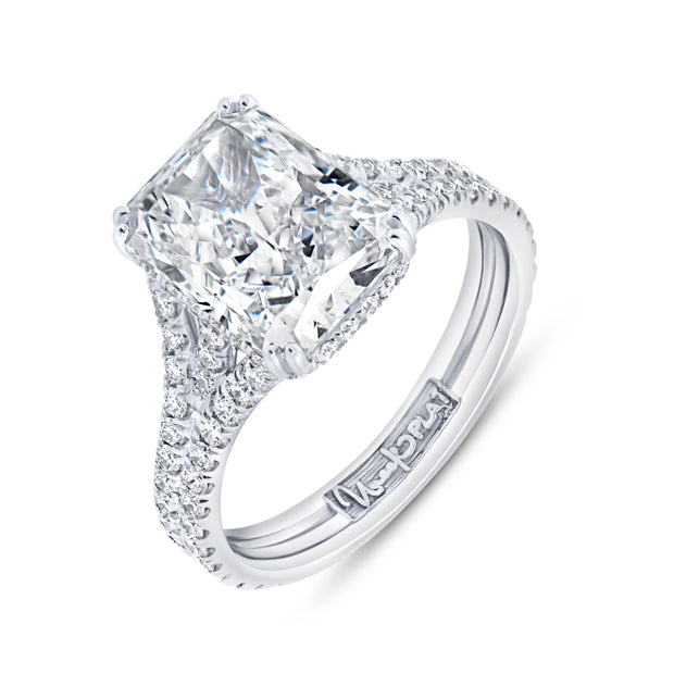 Uneek Signature Collection Split Radiant Diamond Engagement Ring