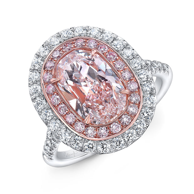 Uneek Natureal Collection Double-Halo Cushion Engagement Ring