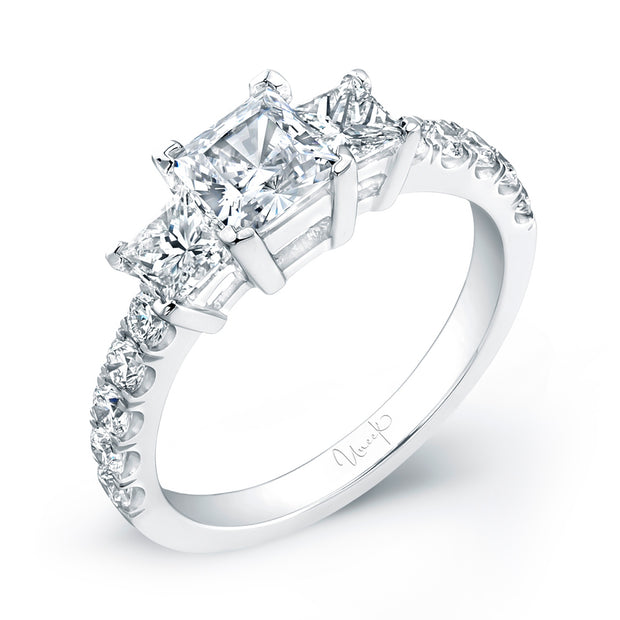 Uneek Timeless Collection Three-Stone Engagement Ring