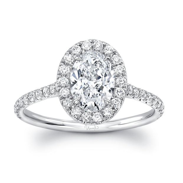 Uneek Timeless Collection Oval Shaped Engagement Ring