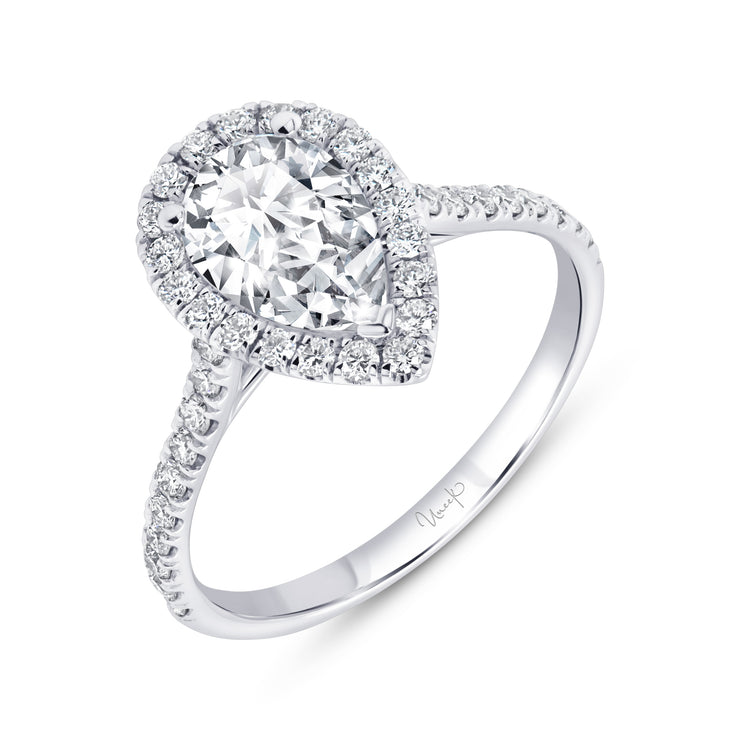 Uneek Timeless Collection Halo Pear Engagement Ring
