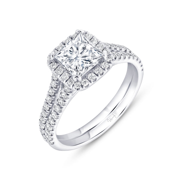 Uneek Signature Collection Princess Cut Engagement Ring
