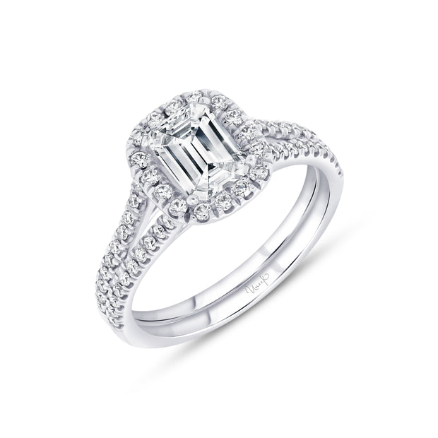 Uneek Silhouette Collection Radiant Engagement Ring