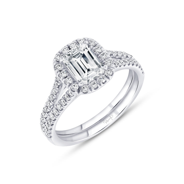 Uneek Silhouette Collection Radiant Engagement Ring