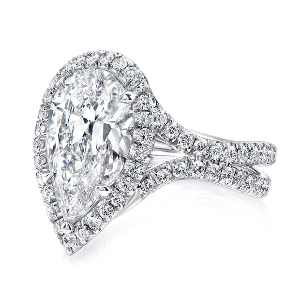 Uneek Silhouette Collection Halo Engagement Ring