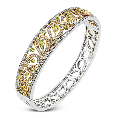 Bangle in 18k Gold with Diamonds