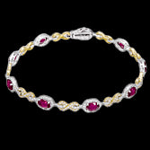 Color Bracelet in 18k Gold with Diamonds