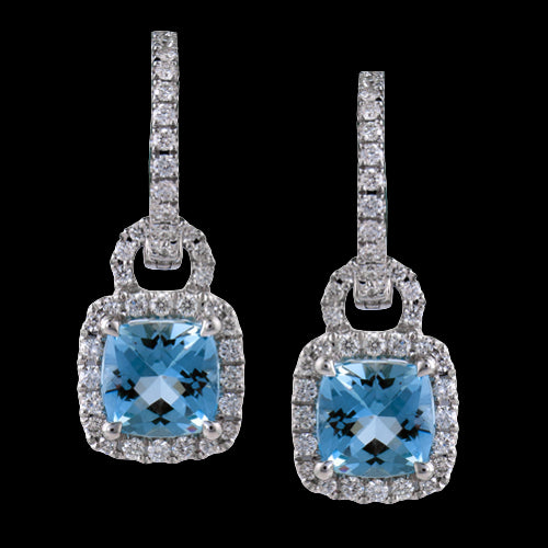 Color Earring in 18k Gold with Diamonds