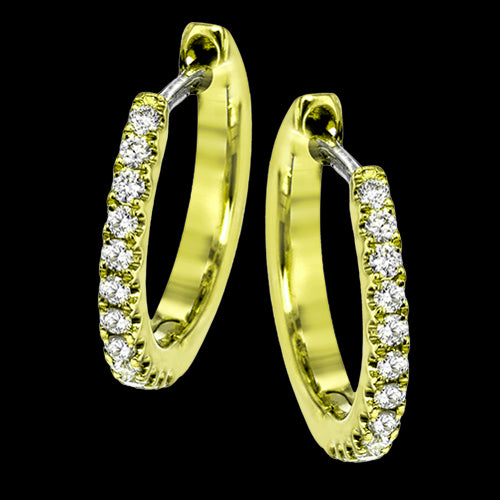 Hoop Earring in 18k Gold with Diamonds