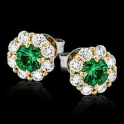 Color Earring in 18k Gold with Diamonds