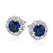 Color Earring in 18k Gold with Diamonds