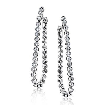 Hoop Earring in 18k Gold with Diamonds