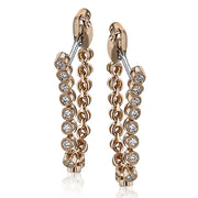 Hoop Earring in 18k Gold with Diamonds