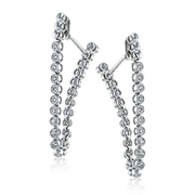 Hoop Earring in 18k Gold with Diamonds