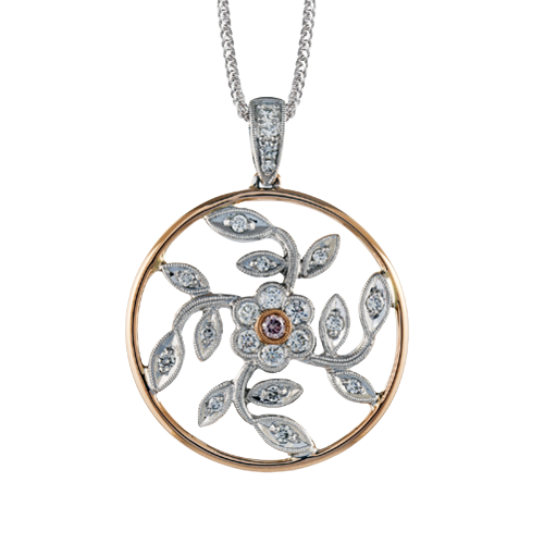 Pendant in 18k Gold with Diamonds