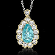 Color Pendant in 18k Gold with Diamonds