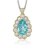 Color Pendant in 18k Gold with Diamonds