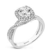 Engagement Ring in 18k Gold with Diamonds