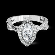 Engagement Ring in 18k Gold with Diamonds