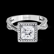 Engagement Ring in 18k Gold with Diamonds