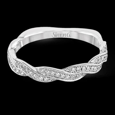 Wedding Band in 18k Gold with Diamonds